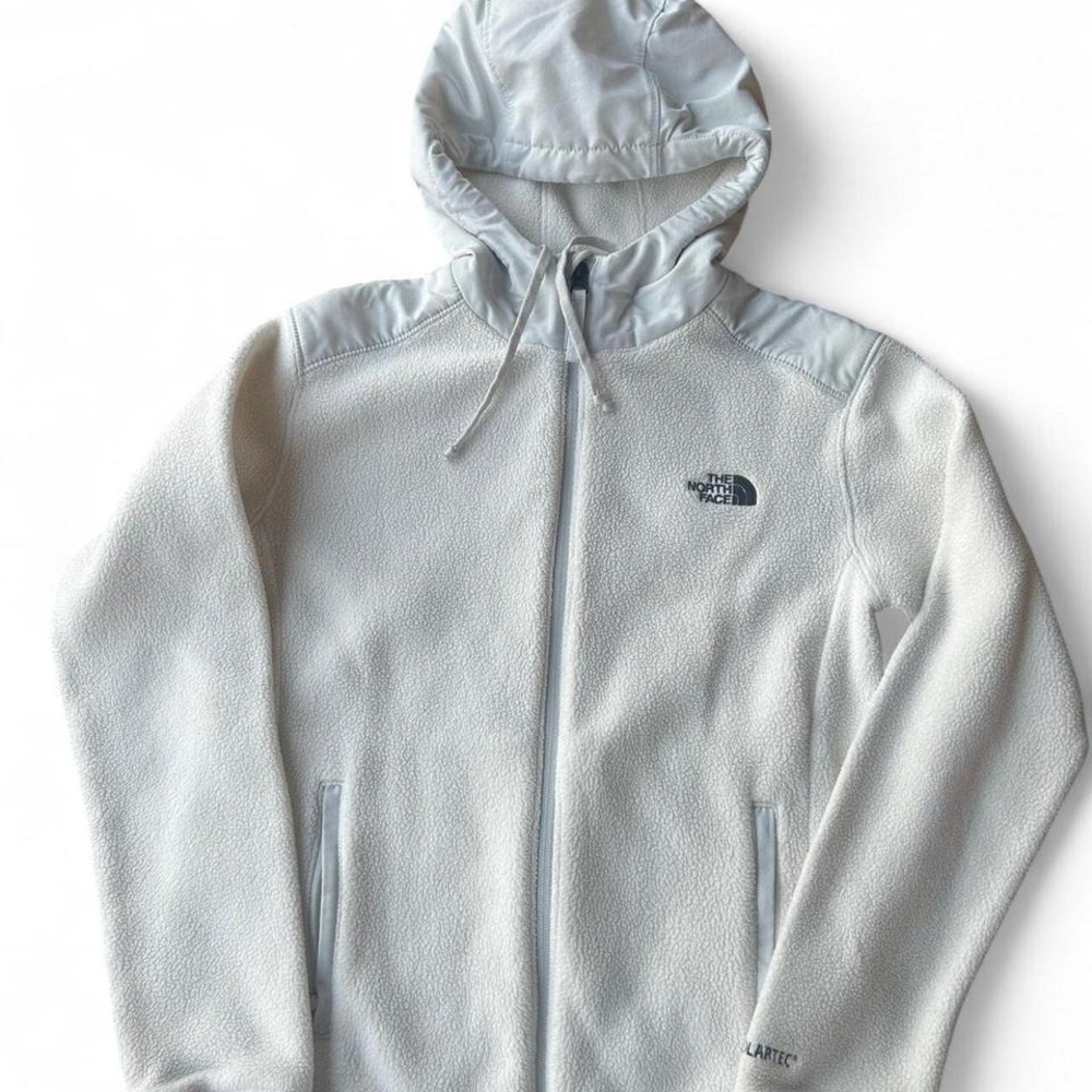 White The North Face fleece hoodie MEN SIZE XS